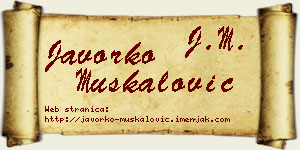 Javorko Muskalović vizit kartica